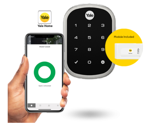 YALE ASSURE SL(KEYLEASS) SMART-READY LOCK WITH APEX 146X450 ENTRANCE SET MATT BLACK & SATIN NICKEL