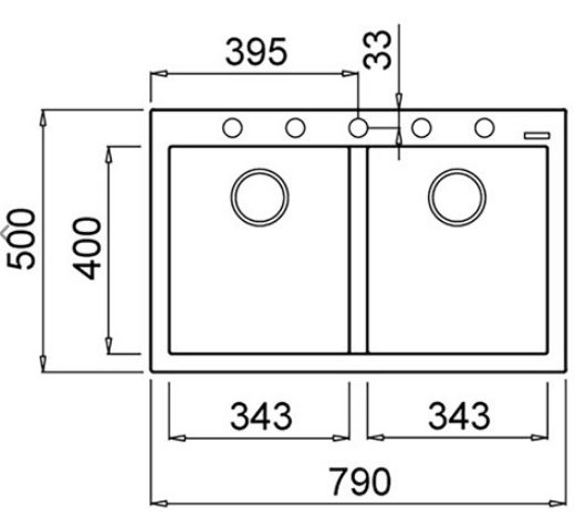BURNS & FERALL ELLECI QUADRA GRANITEK SINGLE & DOUBLE UNDERMOUNT & TOP MOUNT FULL BLACK