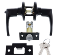 Carbine Australia Kingston Entrance Set - Key Outside Button in Locks Outside 60/70mm Backset Matte Black Available in Entrance & Privacy