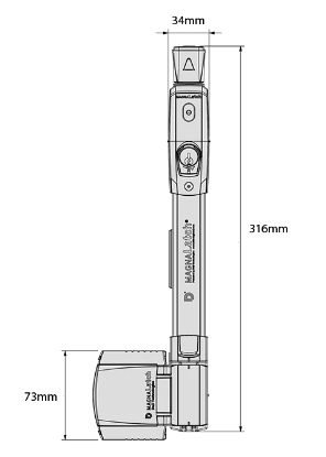D&D Technologies DD TECH MAGNALATCH S3 VERTICAL PULL 6 PIN LOCK,KEYED ALIKE