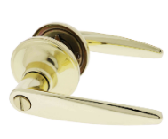 Carbine Australia Kingston Privacy Set - Key Outside Button in Locks Outside 60/70mm Backset Polished Brass Available in Entrance ,Passage & Privacy