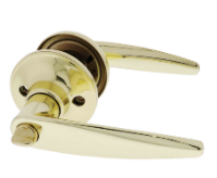 Carbine Australia Kingston Privacy Set - Key Outside Button in Locks Outside 60/70mm Backset Polished Brass Available in Entrance ,Passage & Privacy