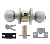 Carbine Australia Epsom Entrance Set - Key Outside Button in Locks Outside 60/70mm Backset Stainless Steel Available in Entrance & Passage