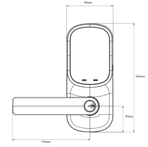YALE ASSURE KEYED DIGITAL LEVER LOCK SMART-READY - LEVER L3 BLACK & SATIN NICKEL