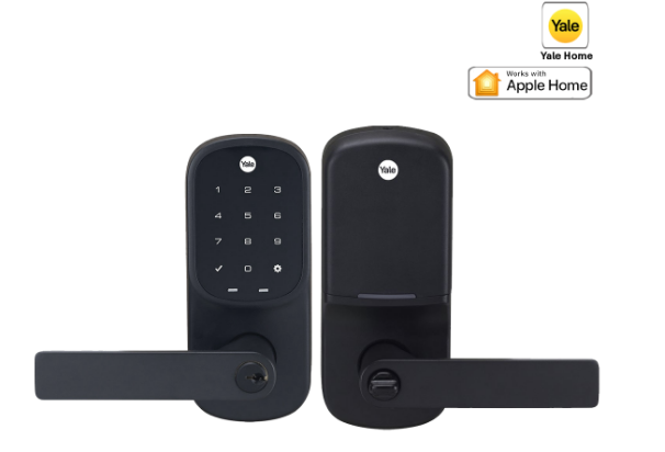 YALE ASSURE KEYED DIGITAL LEVER LOCK SMART-READY - LEVER L3 BLACK & SATIN NICKEL
