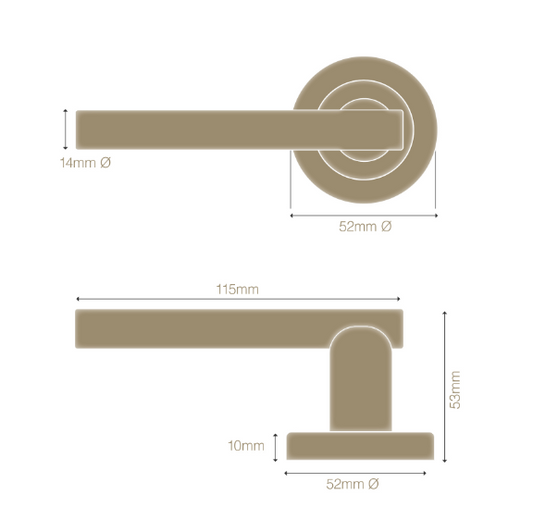 Windsor Premium NZ Charleston Round Rose Dummy Lever Available in 13 Colours