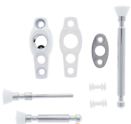 Carbine Australia Multi Bolt Less Cylinder Available in 4 colours : White ,Silver ,Black & Polished Brass