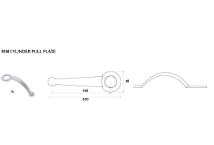 Carbine Australia Pull Handle for Rim Cylinder 325mm x 54mm Hole Diam - No Exposed Fixings Satin Chrome