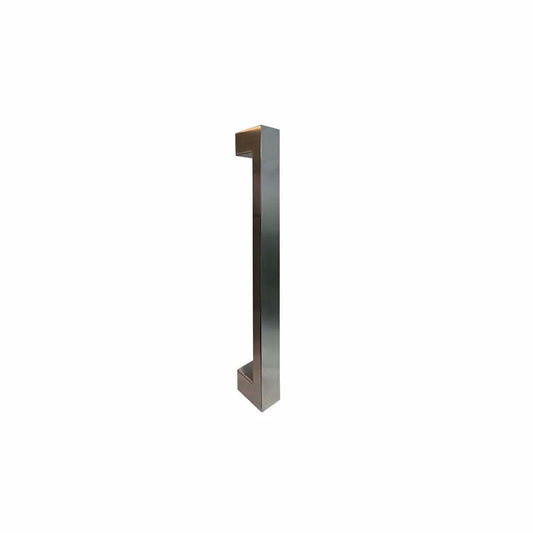 MILES NELSON ENTRANCE DOOR M1 SQUARE DOOR PULL 316SS MARINE GRADE STAINLESS STEEL AND BLACK FINISH 300,450,600,900,1200MM (BACK TO BACK PAIR)