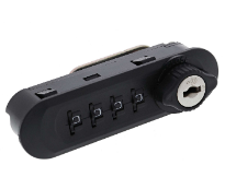 Carbine Australia Locker Lock Mechanical Combination - key Override Removable Cylinder Black  - Handed Left