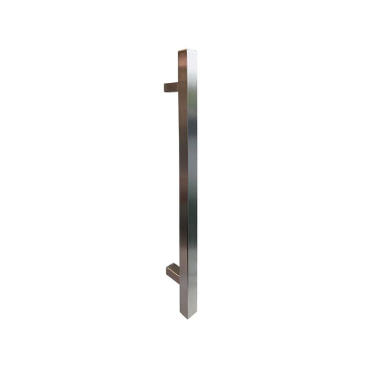 MILES NELSON ENTRANCE DOOR M3 SQUARE DOOR PULL 316SS MARINE GRADE STAINLESS STEEL AND BLACK FINISH 450,600MM (BACK TO BACK PAIR)