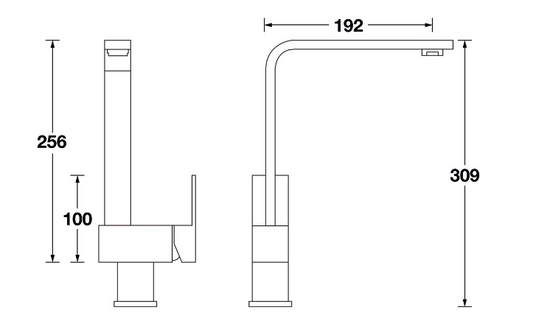 Blanco Germany Mixer Tap Flat Polished Chrome & Matt Black