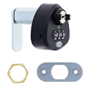 Carbine Australia Lenlok 3 Dial Lock Teardrop Design, Resettable, Key Override Black