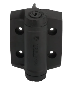 D&D Technologies DD TECH TRUCLOSE TCHD1A HVY DUTY HINGE - 1 ALIGN LEG & 2 ALIGN LEG WITH BLACK TRIM