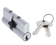 Carbine Australia Double Cylinder Complete - 70 (30.10.30)  Fixed Cam - 6 pin - Keyed to Differ & Keyed Alike, - Satin Chrome