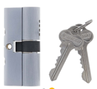 Carbine Australia Double Cylinder Complete - 70 (30.10.30)  Fixed Cam - 6 pin - Keyed to Differ & Keyed Alike, - Satin Chrome
