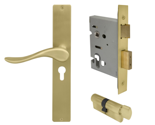 Windsor Premium NZ Haven Longplate Square Entrance Set - E48 Priced Per Set- Available in 13 Colours