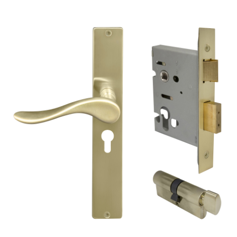 Windsor Premium NZ Haven Longplate Square Entrance Set - E48 Priced Per Set- Available in 13 Colours