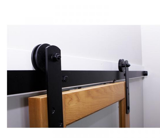 Lohala Slidemaster Open Rail Kit 2.0m & 2.6m -Track Single Door, Black Powdercoated Track and Components ( Maximum door Width 950mm and 1250mm )