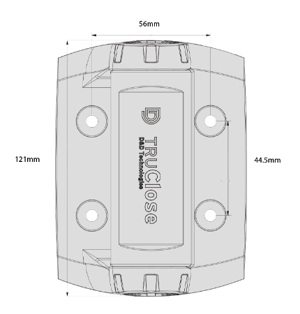 D&D Technologies DD TECH TRUCLOSE TCHD1A HEAVY DUTY HINGE - BLACK TRIM