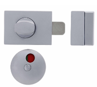 Carbine Australia Indicator Bolt Concealed Fix Round Indicator 68mm x 50mm - Emergency Release & Slot Satin Chrome