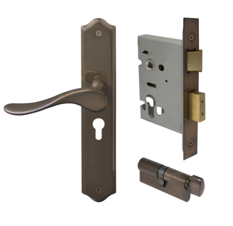 Windsor Premium NZ Haven Longplate Traditional Entrance Set - E48 Priced Per Set- Available in 13 Colours