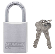 Carbine Australia Aluminium Body Padlock - Durable Colour Finish Silver ,Red & Blue -8mm/75mm/45mm ,8mm/50mm/45mm & 8mm/30mm/45mm - Molybdeum Alloy Shkle