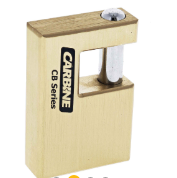 Carbine Australia Mono Block Brass Padlock - 10mm/slot/63mm Hardened Steel Shackle Brushed Nickel