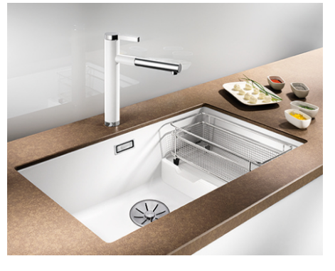 Blanco Germany Subline 700-U Level Sink, Blanco Silgranit Range - Black ,Anthracite ,Rock Grey ,Tartufo ,Soft White & White