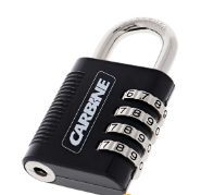 Carbine Australia 4 Dial Combination Padlock-Override Key 1 ,Key 2 & key 3 -Hardened Steel 6.35 x 25 x 40mm Shackle-Resettable Combination (o/ride key 1,2,3 Sold Separately)