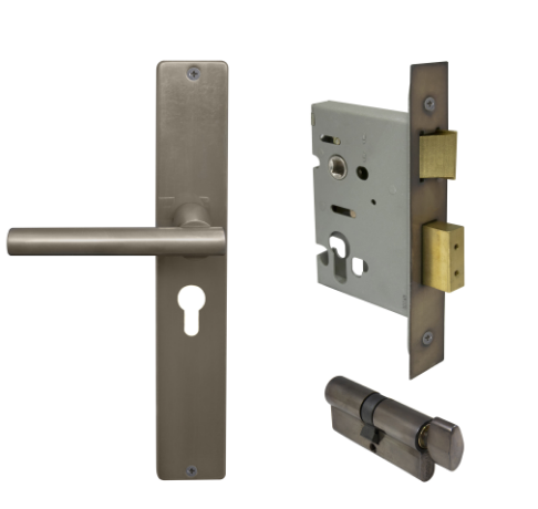 Windsor Premium NZ Charleston Longplate Square Entrance Set - E48 Priced Per Set- Available in 13 Colours