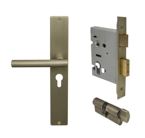 Windsor Premium NZ Charleston Longplate Square Entrance Set - E48 Priced Per Set- Available in 13 Colours