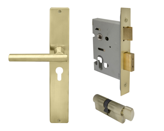 Windsor Premium NZ Charleston Longplate Square Entrance Set - E48 Priced Per Set- Available in 13 Colours