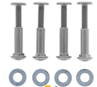 Carbine Australia Spare Set Sleeve Bolts 33.7mm Length & Nuts for Blocker Plate x 4 Sets Stainless Steel