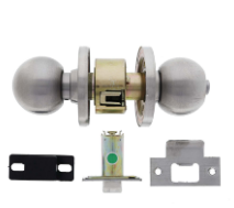 Carbine Australia Epsom 3000 Cylindrical  Patio set - Outside by Knob -70mm Backset Inside Button Locks Ext Knob - Stainless Steel