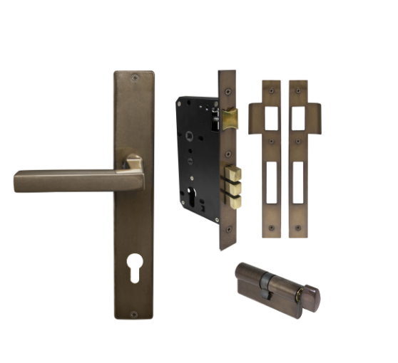 Windsor Premium NZ Federal Square Longplate Entrance Set - E85 Priced Per Set - Available in 13 Colours