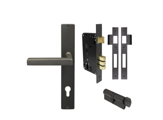 Windsor Premium NZ Federal Square Longplate Entrance Set - E85 Priced Per Set - Available in 13 Colours