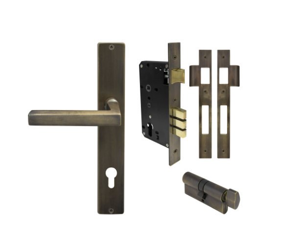 Windsor Premium NZ Federal Square Longplate Entrance Set - E85 Priced Per Set - Available in 13 Colours