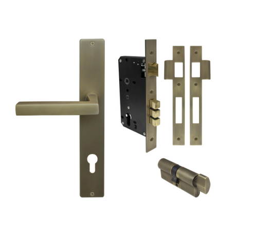 Windsor Premium NZ Federal Square Longplate Entrance Set - E85 Priced Per Set - Available in 13 Colours