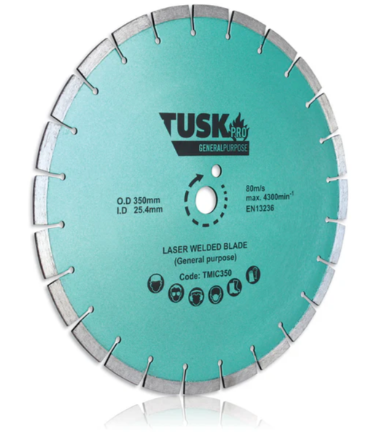Tusk Heavy Duty General Purpose Blades -300mm x 3.0/2.0 x 10 x 25.4PH ,350mm x 3.2/2.2 x 12 x 25.4PH & 400mm x 3.2/2.4 x 12 x 25.4PH