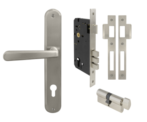 Windsor Premium NZ Villa Longplate Oval Entrance Set E85 Priced Per Set- Available in 13 Colours
