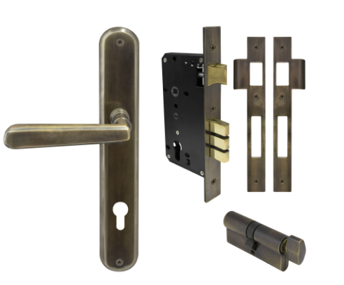 Windsor Premium NZ Villa Longplate Oval Entrance Set E85 Priced Per Set- Available in 13 Colours