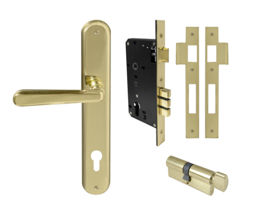 Windsor Premium NZ Villa Longplate Oval Entrance Set E85 Priced Per Set- Available in 13 Colours