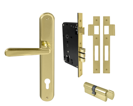 Windsor Premium NZ Villa Longplate Oval Entrance Set E85 Priced Per Set- Available in 13 Colours
