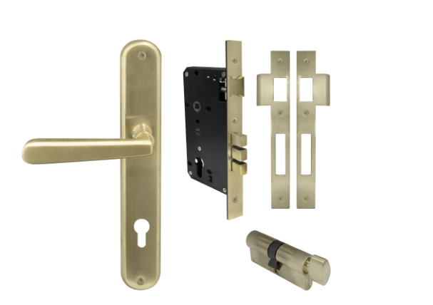 Windsor Premium NZ Villa Longplate Oval Entrance Set E85 Priced Per Set- Available in 13 Colours