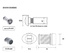 Carbine Australia Door Viewer - 132 Degree Large Allows Viewing from a Distance satin silver