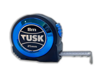 Tusk Heavy Duty Measuring Tape 8M x 25mm Blue - 6pc pack
