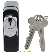 Carbine Australia Showcase Lock - 3 Modes - With 530 Cylinder C4 Keyway -Satin Chrome  and Black