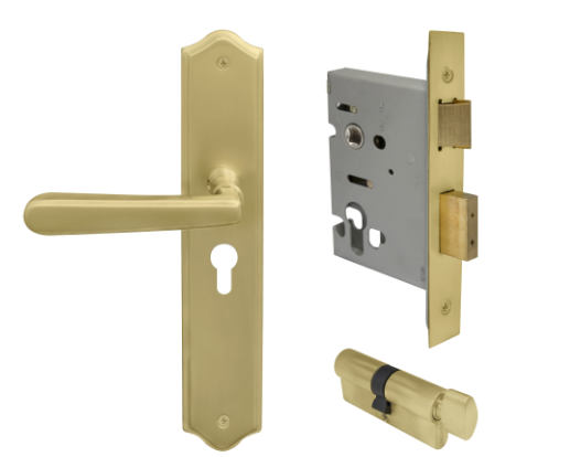 Windsor Premium NZ Villa Longplate Traditional Entrance Set - E48 Priced Per Set- Available in 13 Colours