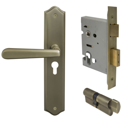 Windsor Premium NZ Villa Longplate Traditional Entrance Set - E48 Priced Per Set- Available in 13 Colours